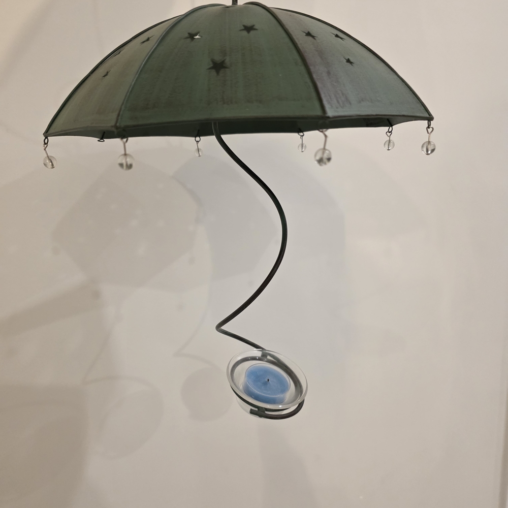 PartyLite Green Umbrella Candle Holder